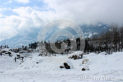 Mountain of Manali Himachal Pradesh Town in India Editorial Stock Photo